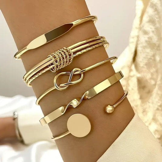 Armband-Set „Verknotete Eleganz“ | Gold