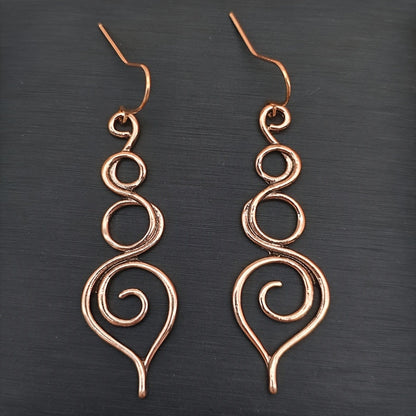 Loretta Swirl Kupferohrringe