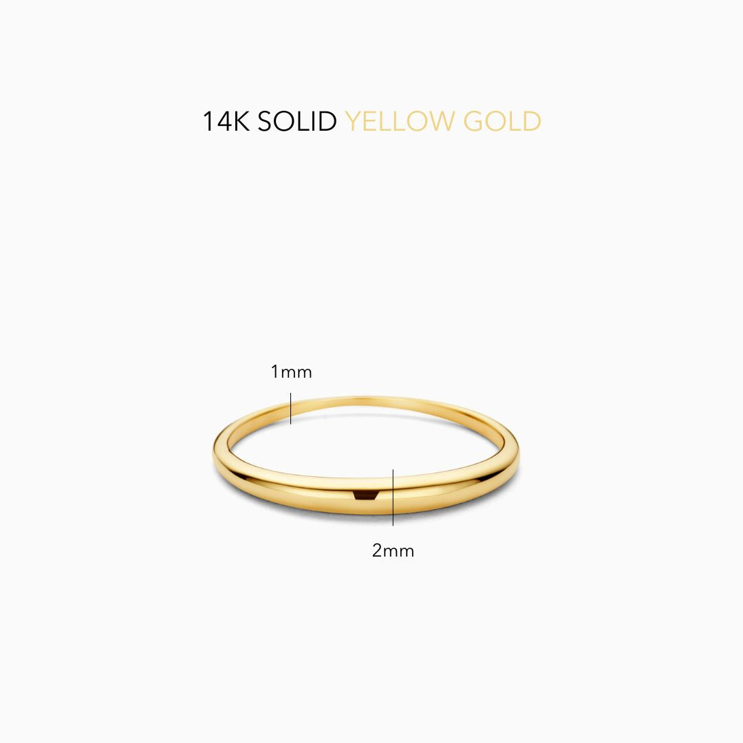 Schmaler Kuppelring | Gold