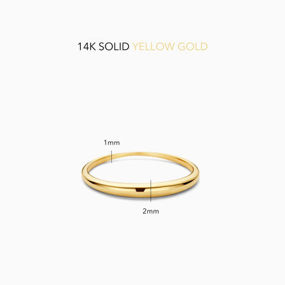 Schmaler Kuppelring | Gold