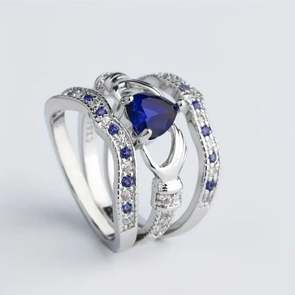 Ewiger Lux Azura Ring-Set | Weißgold