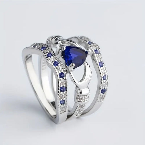 Ewiger Lux Azura Ring-Set | Weißgold