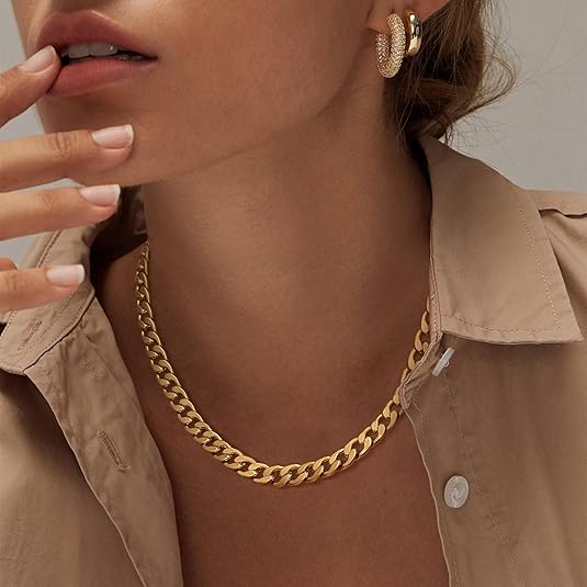 Massive kubanische Gliederkette | Gold