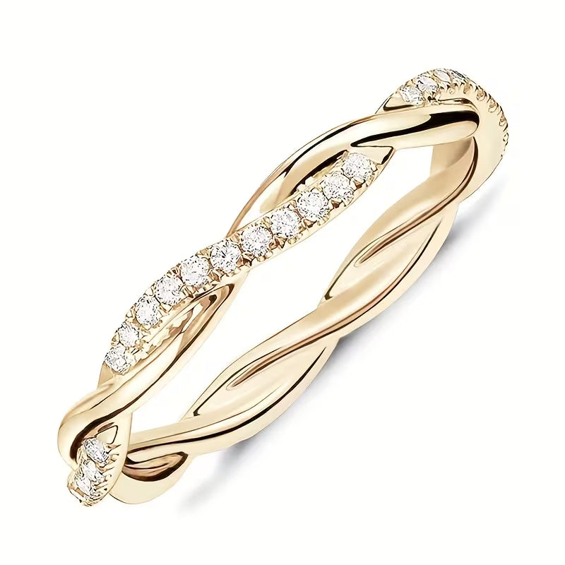 Zweistufiger Akzentring | Gold