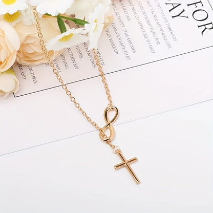 Ewiges Kreuz-Anhänger Halskette | Gold