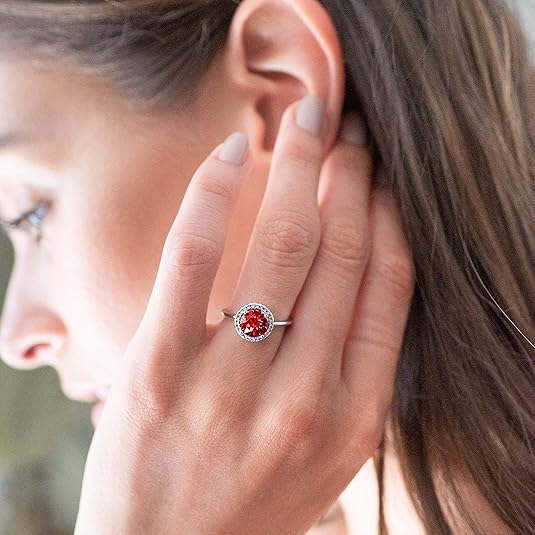 Rubinring „Crimson Glow Promise“ | Weißgold