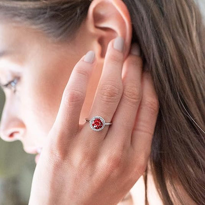Rubinring „Crimson Glow Promise“ | Weißgold