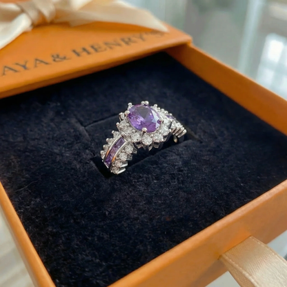 Amethyne Twilight Kronenring | Weißgold