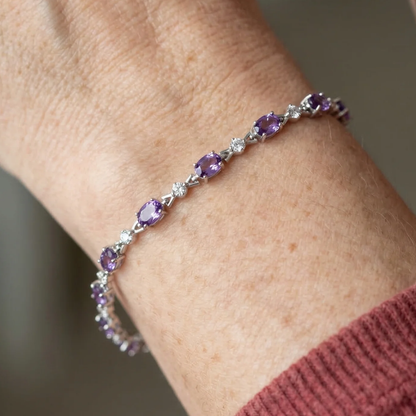 Amethyst-Starlight-Armband | Weißgold