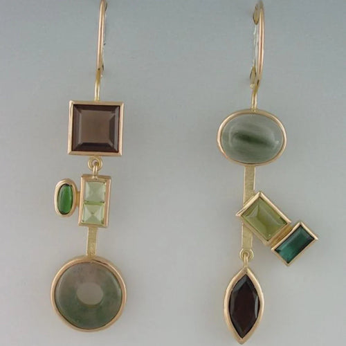Vintage Dangling Kristallwald Ohrringe | Gold