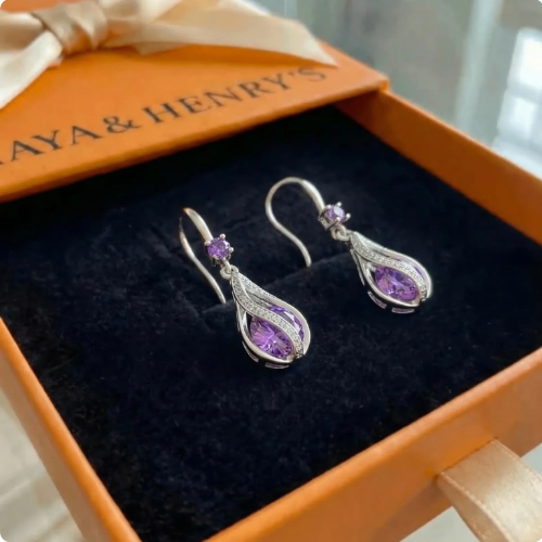 Calithra Lumen Twist Earrings | White Gold
