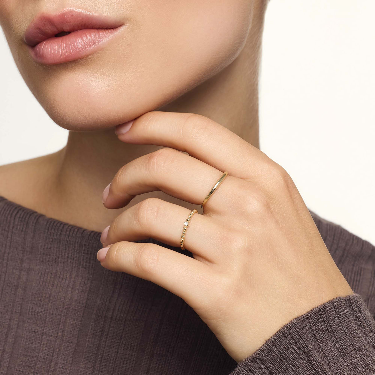 Schmaler Kuppelring | Gold
