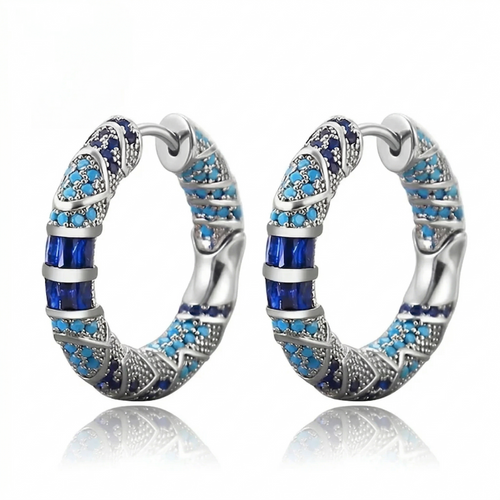 Ohrringe „Icy Spark Hoop“ | Weißgold