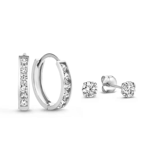 Dara Brillane Ohrring-Set | Weißgold