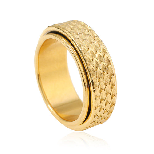 Toren Scale Spinner-Ring | Gold