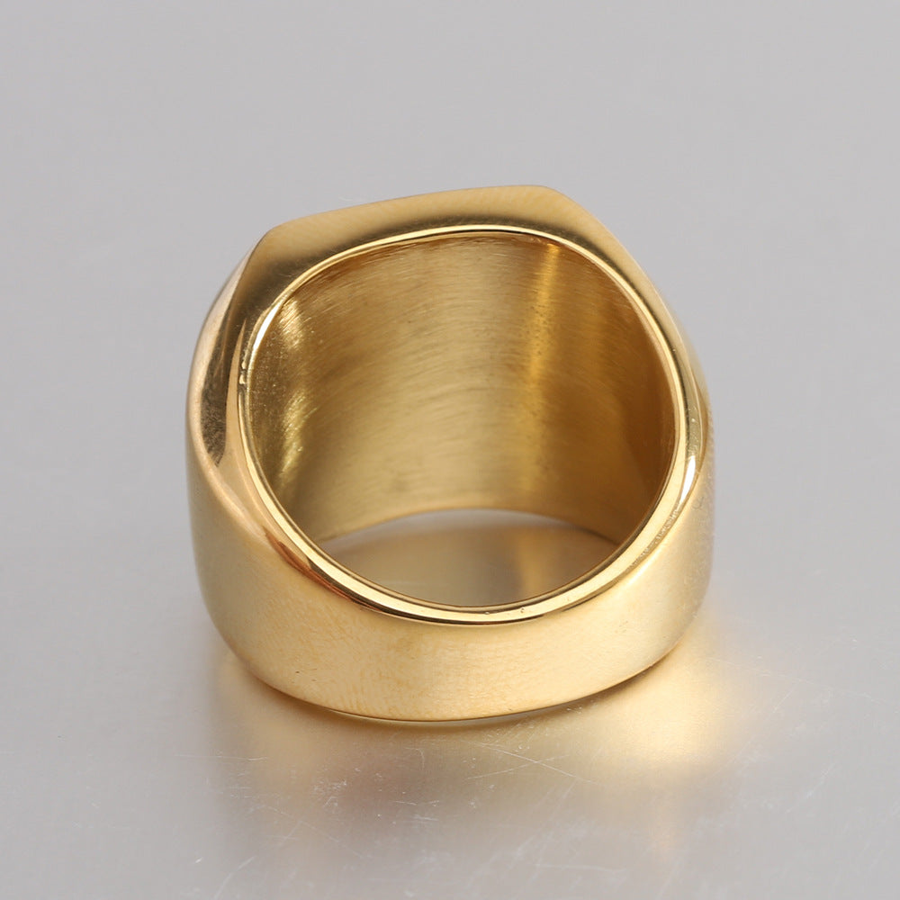 Klassischer Noble Initialenring | Gold
