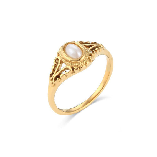 Zavienne Timeless Perlenring | Gold