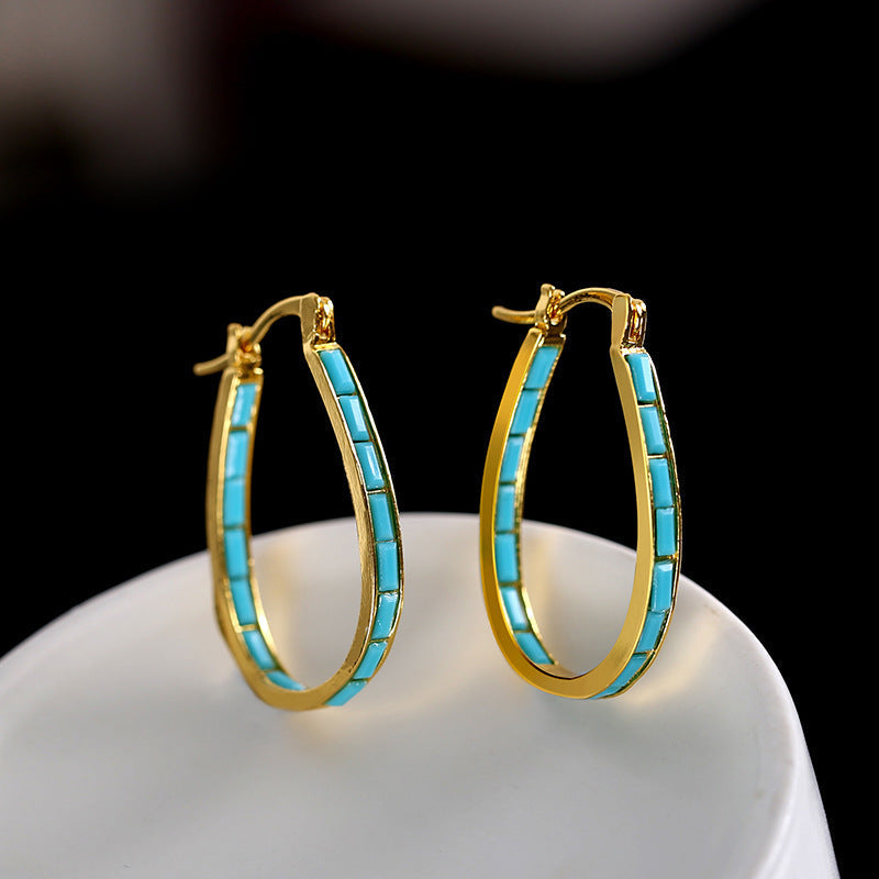 Caspian Edge Hoops | Gold