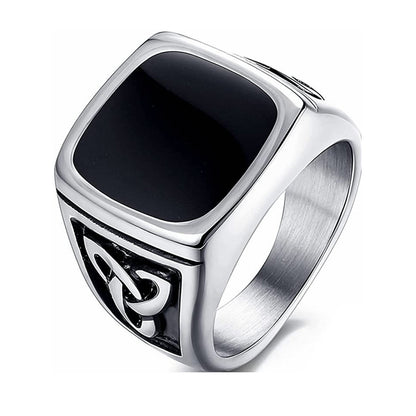 Siegelring mit schwarzem Onyx | Gold