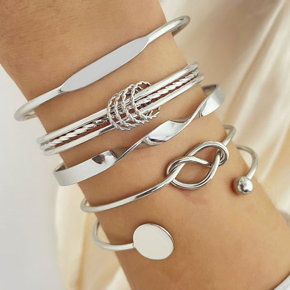 Armband-Set „Knotted Elegance“ | Weißgold