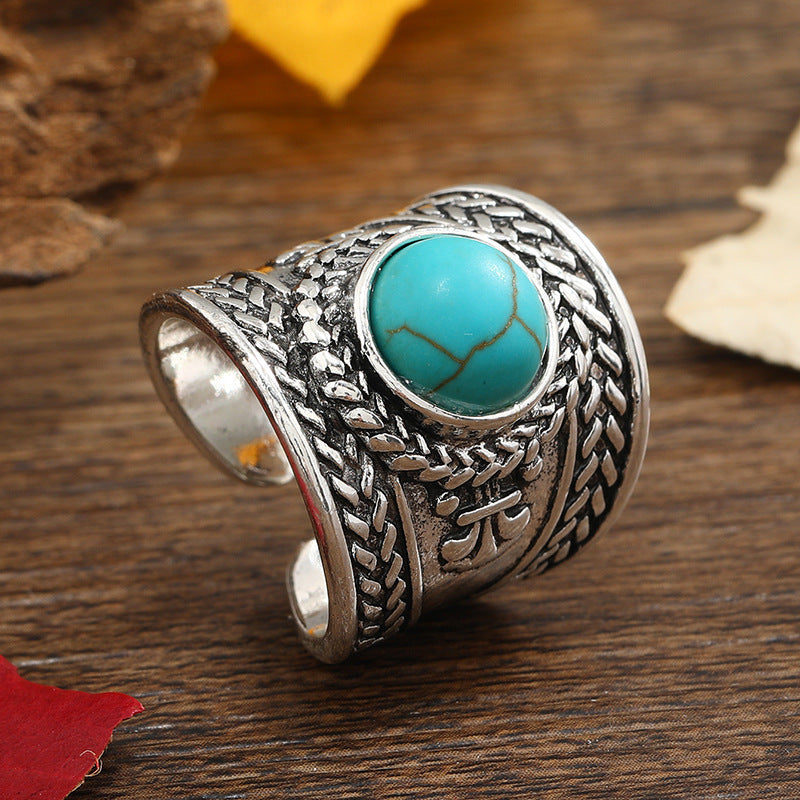 Ravik Stone Offener Ring | Weißgold