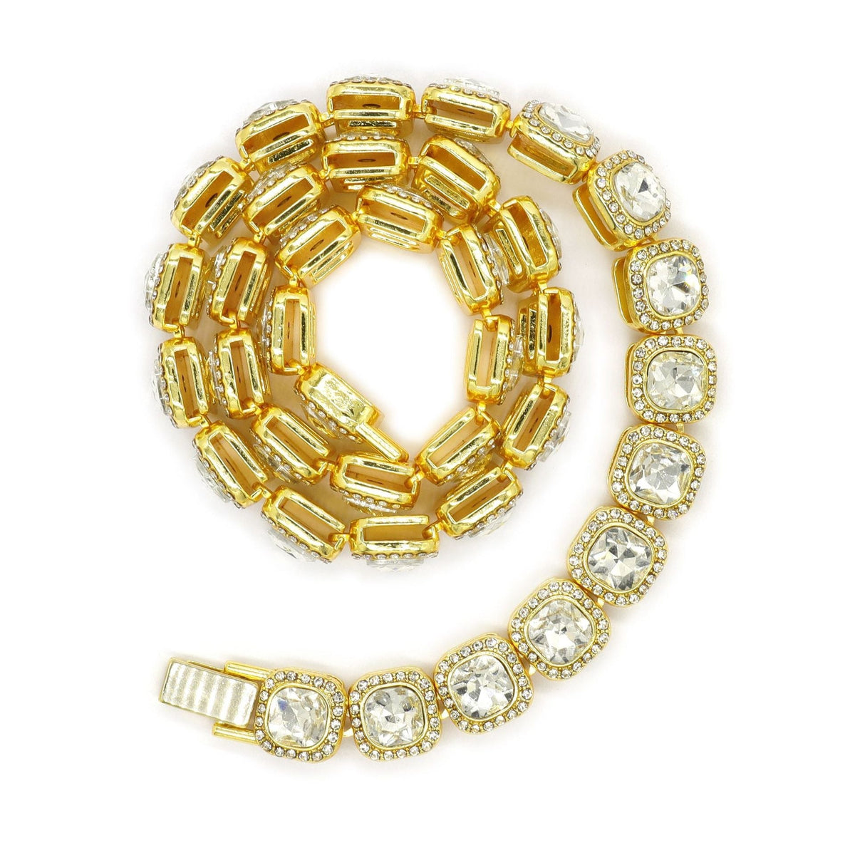 Victoria Square Tennis-Halskette | Gold