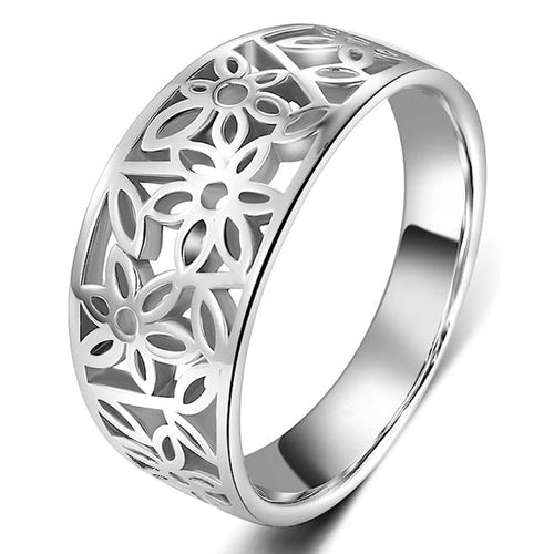 Zarter Blumenring Daria | Weißgold