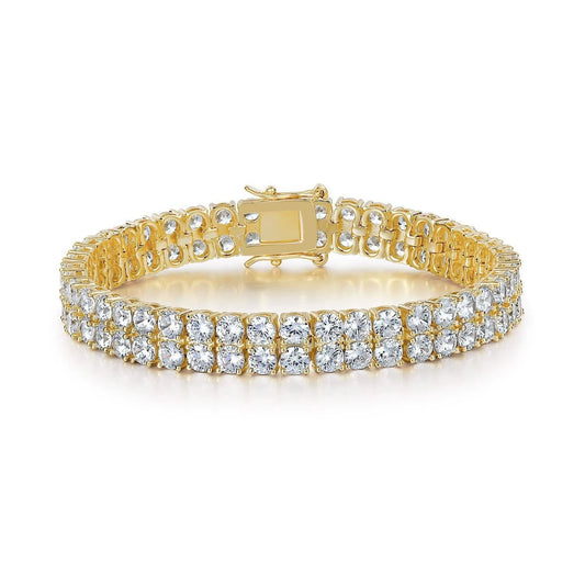 Double Row Tennis Bracelet | Gold