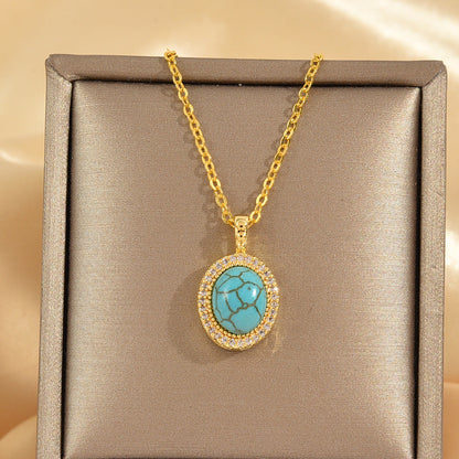 Calysse Azure Bloom Necklace | Gold