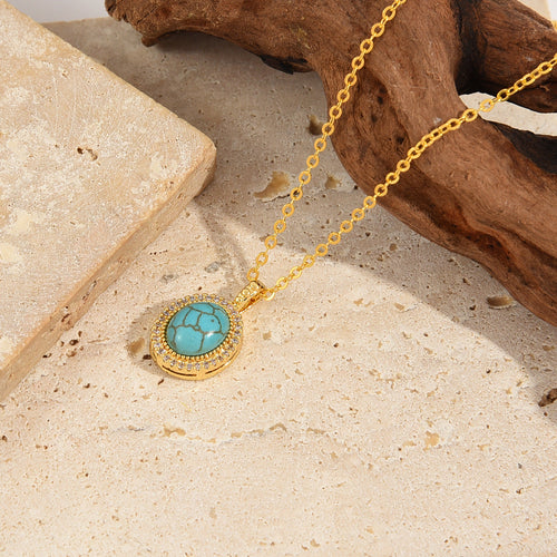 Calysse Azure Bloom Necklace | Gold