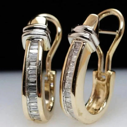 Vintage Kristall-Creolen | Gold