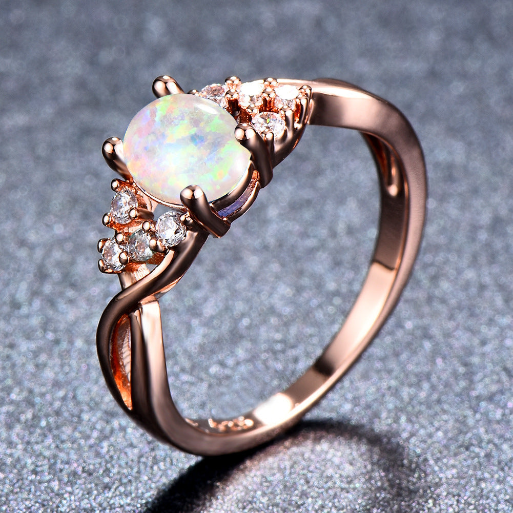 Sylva Moonhart Blauer Ring | Roségold
