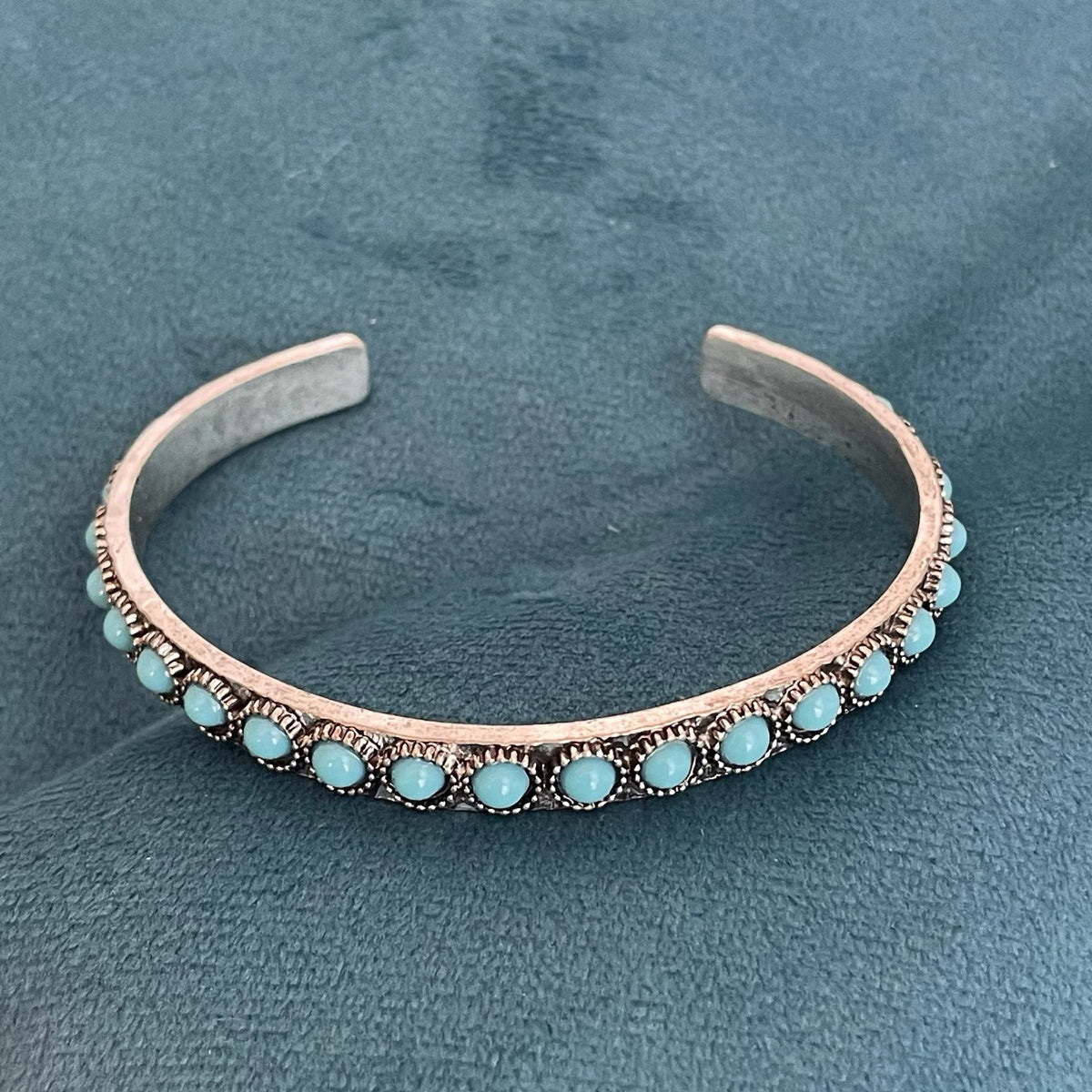 Talisse Türkis offenes Armband | Weißgold