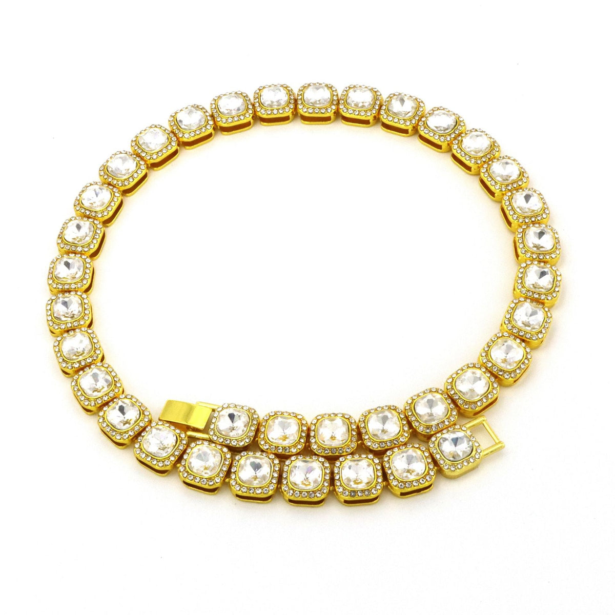 Victoria Square Tennis-Halskette | Gold