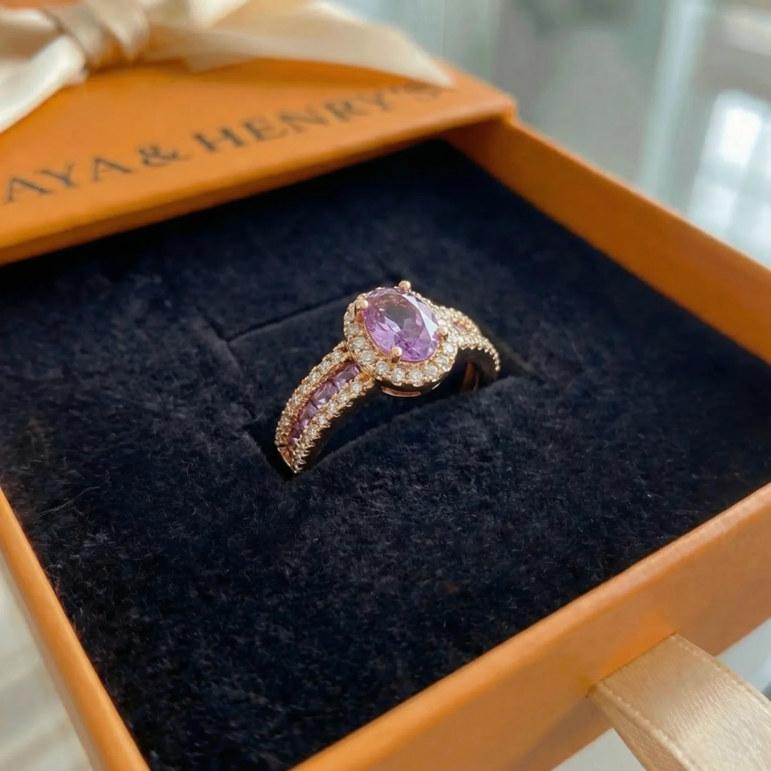 Odelia Violet Lumina Ring | Roségold