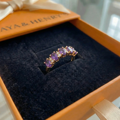 Orlina Violet Crest Ring | Roségold