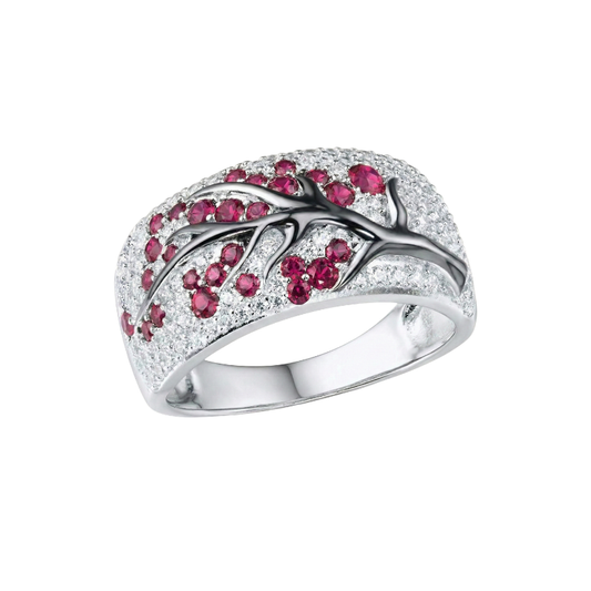 Ring "Kirschblütenbaum" | Weißgold
