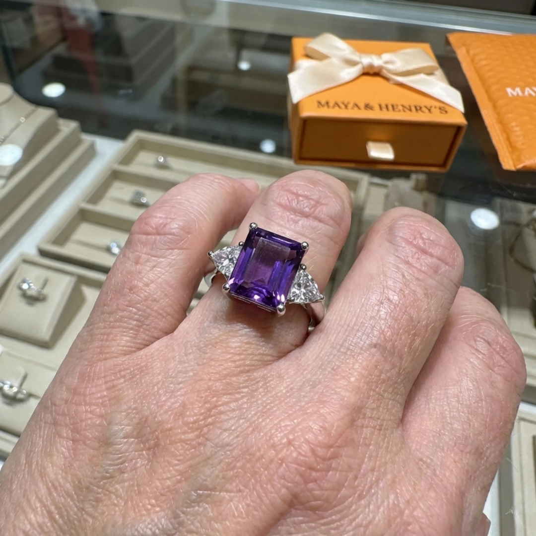 Trinity Amethystring | Weißgold