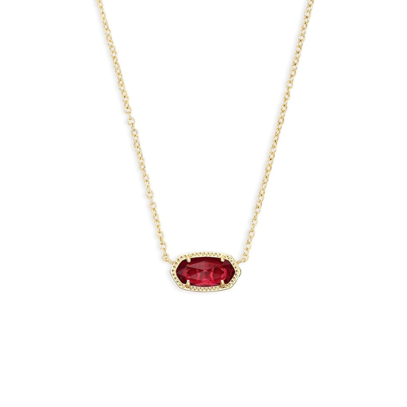 Klassische Ovale Rubin-Halskette | Gold