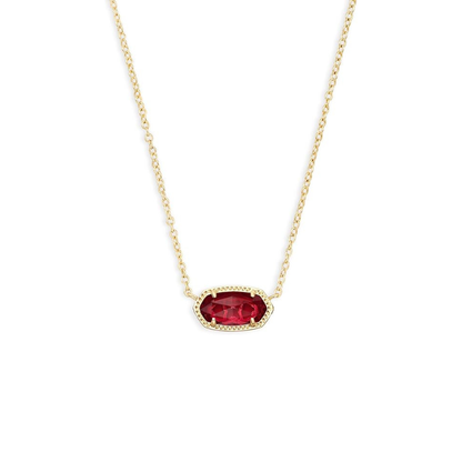 Klassische Ovale Rubin-Halskette | Gold