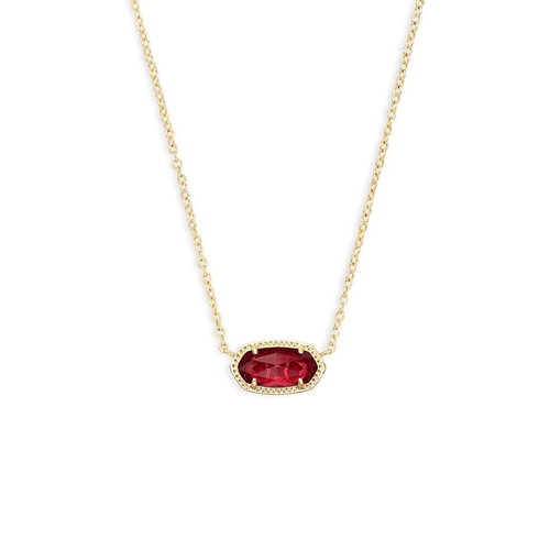 Klassische Ovale Rubin-Halskette | Gold