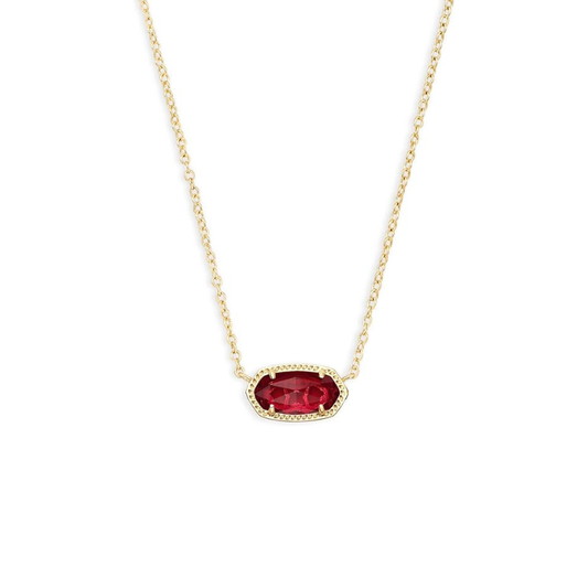 Klassische Ovale Rubin-Halskette | Gold