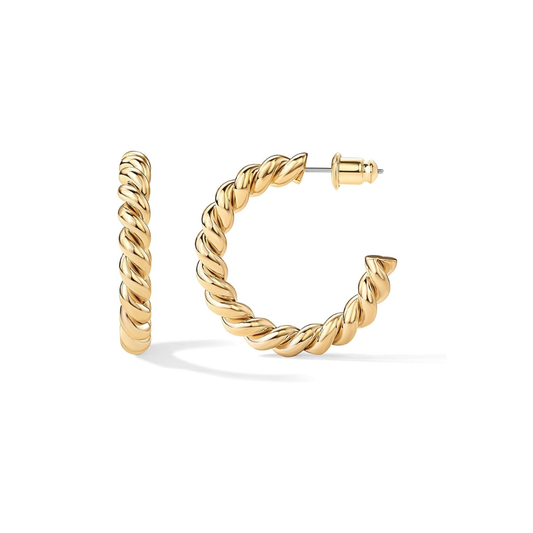 Seilgedrehte Creolen | Gold