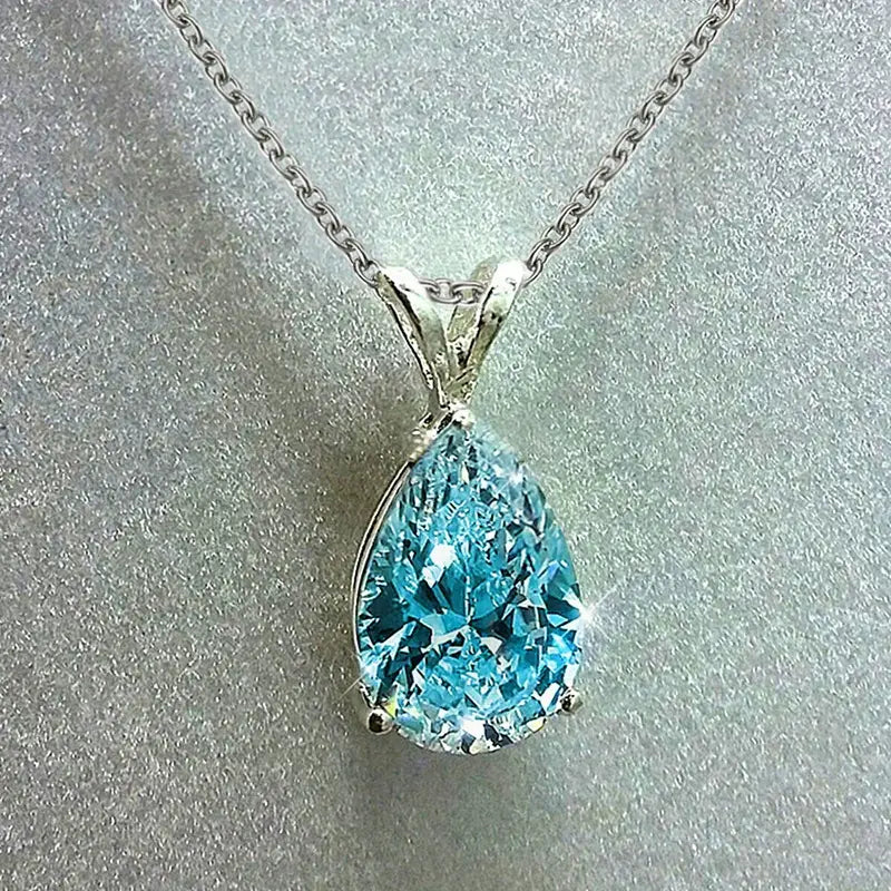Ocean's Tear Necklace | White Gold