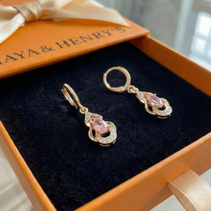 Moonlit Blush Teardrop Ohrringe | Roségold