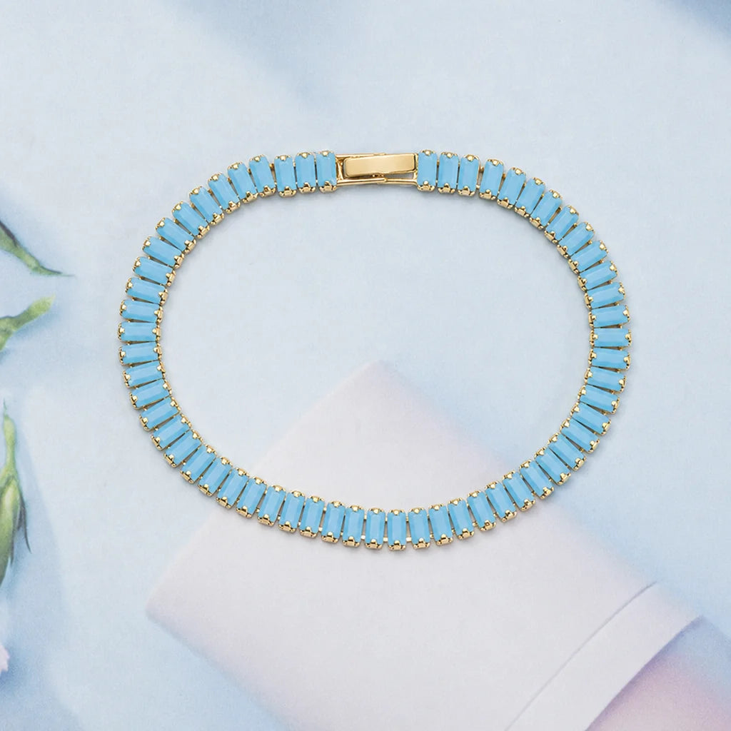 Vertéa Tennisarmband mit Türkis | Gold