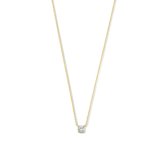 Cléa Moissanite Stone Necklace | Gold