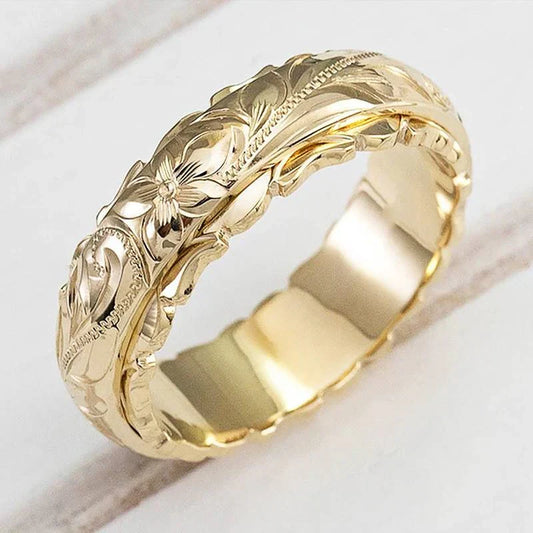 Antiker Blumenring aus Gold - Gold