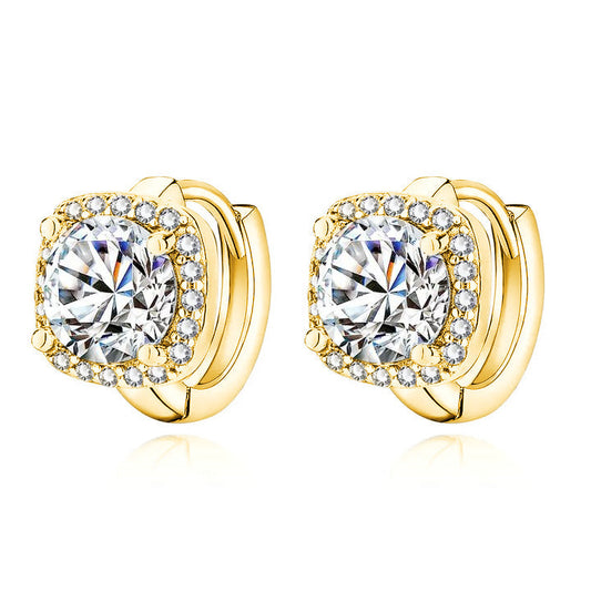 Nadine quadratische Ohrringe | Gold