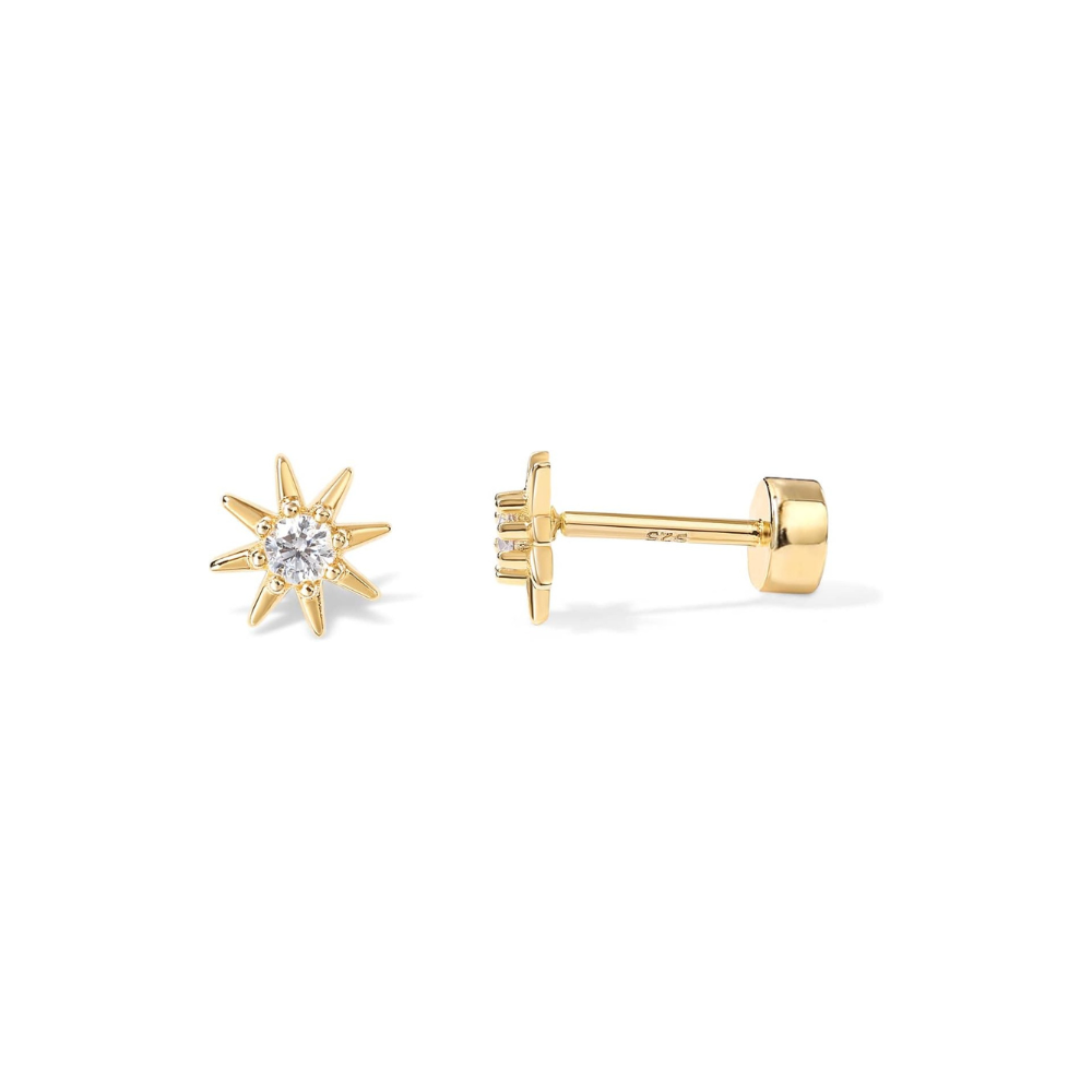 Sunburst-Ohrringe | Gold